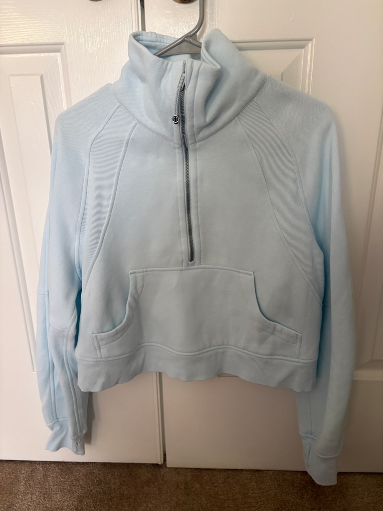 Lululemon Athletica Light Blue Half-Zip Pullover